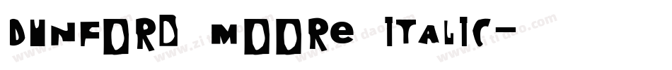 Dunford moore Italic字体转换